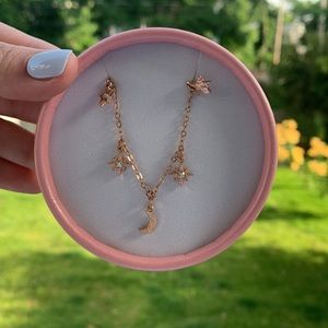 Moon and stars charm bracelet